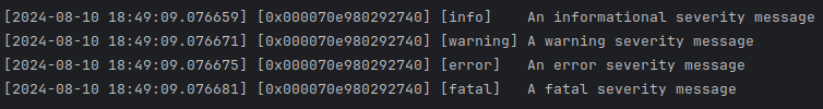 Basic logging with filtering